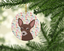 Load image into Gallery viewer, Chihuahua Chocolate #2 Christmas Ceramic Ornament