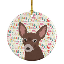 Load image into Gallery viewer, Chihuahua Chocolate #2 Christmas Ceramic Ornament