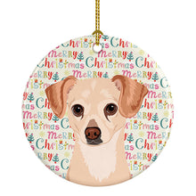 Load image into Gallery viewer, Chihuahua Cream Christmas Ceramic Ornament