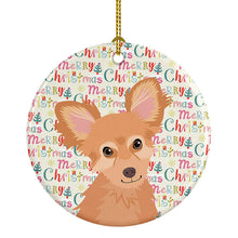 Load image into Gallery viewer, Chihuahua Fawn Christmas Ceramic Ornament