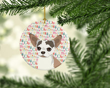 Load image into Gallery viewer, Chihuahua Merle Christmas Ceramic Ornament
