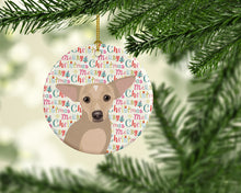 Load image into Gallery viewer, Chihuahua Silver Christmas Ceramic Ornament