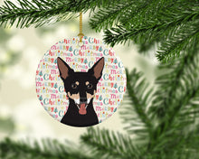 Load image into Gallery viewer, Chihuahua Tricolor #1 Christmas Ceramic Ornament