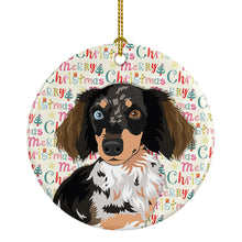 Load image into Gallery viewer, Chihuahua Dapple #1 Christmas Ceramic Ornament
