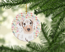 Load image into Gallery viewer, Chihuahua Dapple #2 Christmas Ceramic Ornament