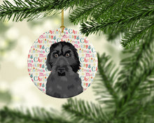 Load image into Gallery viewer, Doodle Black #3 Christmas Ceramic Ornament