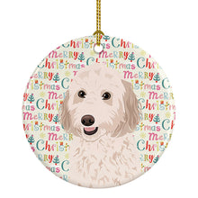 Load image into Gallery viewer, Doodle Cream #1 Christmas Ceramic Ornament