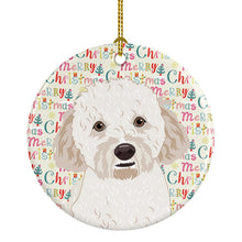 Load image into Gallery viewer, Doodle Cream #4 Christmas Ceramic Ornament