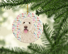Load image into Gallery viewer, Doodle Cream #5 Christmas Ceramic Ornament