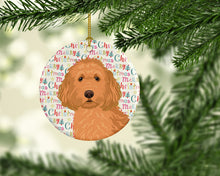 Load image into Gallery viewer, Doodle Red #1 Christmas Ceramic Ornament