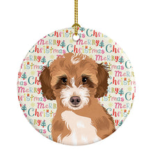 Load image into Gallery viewer, Doodle Tricolor #2 Christmas Ceramic Ornament