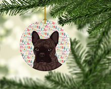 Load image into Gallery viewer, French Bulldog Brindle #1 Christmas Ceramic Ornament