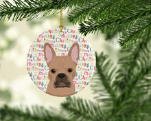 Load image into Gallery viewer, French Bulldog Cream Christmas Ceramic Ornament