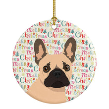 Load image into Gallery viewer, French Bulldog Fawn #1 Christmas Ceramic Ornament