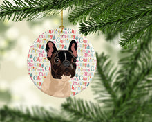Load image into Gallery viewer, French Bulldog Fawn #3 Christmas Ceramic Ornament