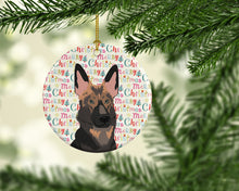 Load image into Gallery viewer, German Shepherd Puppy Christmas Ceramic Ornament