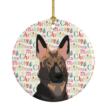 Load image into Gallery viewer, German Shepherd Puppy Christmas Ceramic Ornament