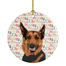 Load image into Gallery viewer, German Shepherd Red Sable Christmas Ceramic Ornament