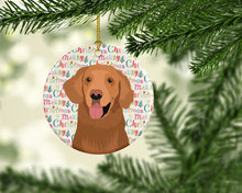 Load image into Gallery viewer, Golden Retriever Red #1 Christmas Ceramic Ornament