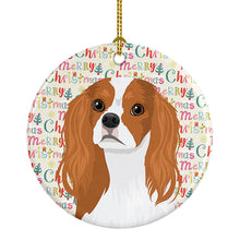 Load image into Gallery viewer, Cavalier King Charles Spaniel Blenheim #1 Christmas Ceramic Ornament