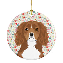 Load image into Gallery viewer, Cavalier King Charles Spaniel Ruby Christmas Ceramic Ornament