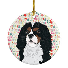 Load image into Gallery viewer, Cavalier King Charles Spaniel Tricolor #1 Christmas Ceramic Ornament