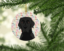 Load image into Gallery viewer, Labrador Retriever Black #2 Christmas Ceramic Ornament