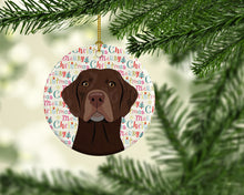 Load image into Gallery viewer, Labrador Retriever Chocolate #2 Christmas Ceramic Ornament