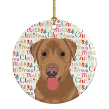 Load image into Gallery viewer, Labrador Retriever Red Christmas Ceramic Ornament
