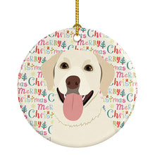 Load image into Gallery viewer, Labrador Retriever Yellow #1 Christmas Ceramic Ornament