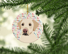 Load image into Gallery viewer, Labrador Retriever Yellow #3 Christmas Ceramic Ornament