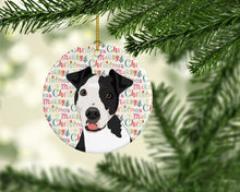 Load image into Gallery viewer, Pit Bull Black #2 Christmas Ceramic Ornament