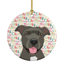 Load image into Gallery viewer, Pit Bull Blue #3 Christmas Ceramic Ornament