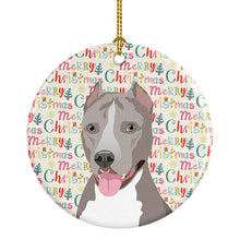 Load image into Gallery viewer, Pit Bull Blue #5 Christmas Ceramic Ornament