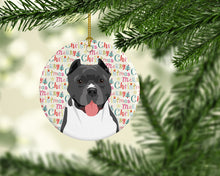 Load image into Gallery viewer, Pit Bull Blue #7 Christmas Ceramic Ornament