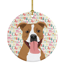 Load image into Gallery viewer, Pit Bull Fawn #2 Christmas Ceramic Ornament
