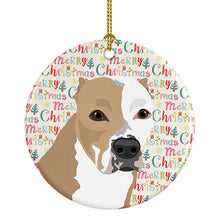 Load image into Gallery viewer, Pit Bull Fawn #4 Christmas Ceramic Ornament