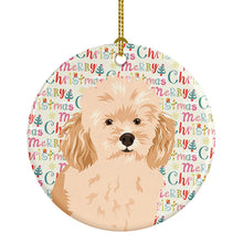 Load image into Gallery viewer, Poodle Toy Apricot #2 Christmas Ceramic Ornament
