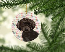 Load image into Gallery viewer, Poodle Toy Brown Christmas Ceramic Ornament