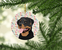 Load image into Gallery viewer, Rottweiler Black and Tan #1 Christmas Ceramic Ornament