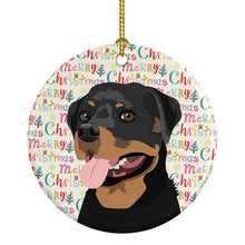 Load image into Gallery viewer, Rottweiler Black and Tan #1 Christmas Ceramic Ornament