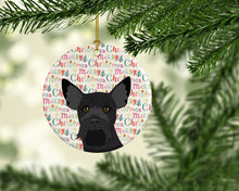 Load image into Gallery viewer, Schnauzer Black #2 Christmas Ceramic Ornament