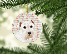 Load image into Gallery viewer, Schnauzer White #1 Christmas Ceramic Ornament