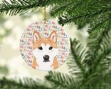 Load image into Gallery viewer, Shiba Inu Red #1 Christmas Ceramic Ornament