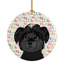 Load image into Gallery viewer, Shih-Tzu Black Christmas Ceramic Ornament