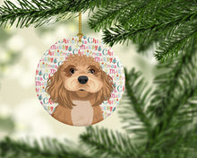 Load image into Gallery viewer, Shih-Tzu Red Christmas Ceramic Ornament