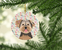 Load image into Gallery viewer, Yorkie Chocolate #2 Christmas Ceramic Ornament