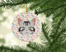 Load image into Gallery viewer, American Shorthair Cat Christmas Ceramic Ornament