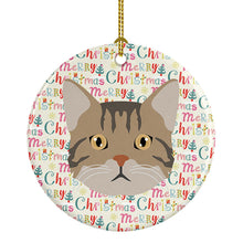 Load image into Gallery viewer, American Wirehair Cat Christmas Ceramic Ornament