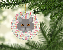 Load image into Gallery viewer, Brazilian Longhair Cat Christmas Ceramic Ornament